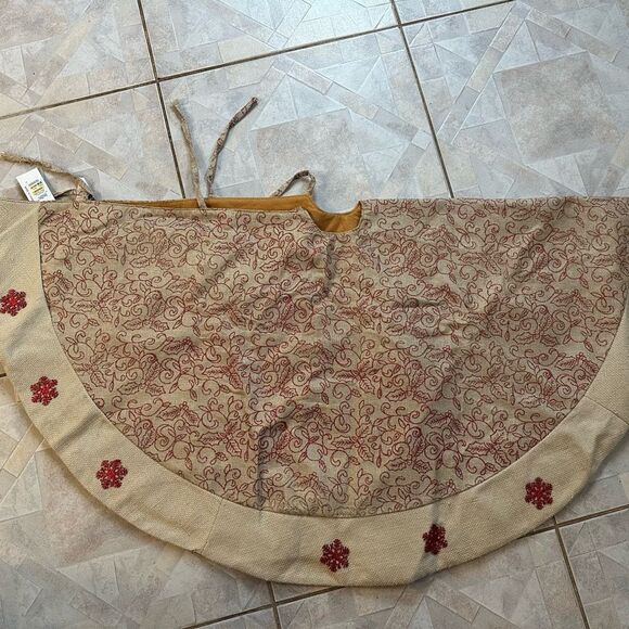 Seasons design polyester Christmas’s tree skirt - Picture 1 of 4